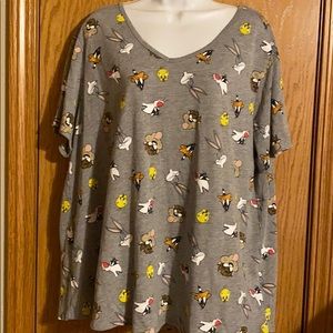 Looney Tunes women’s plus size 2X gray shirt